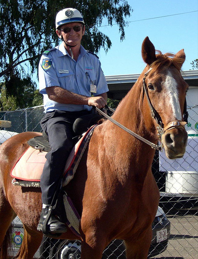 rspca inspector laurie on horseback 
